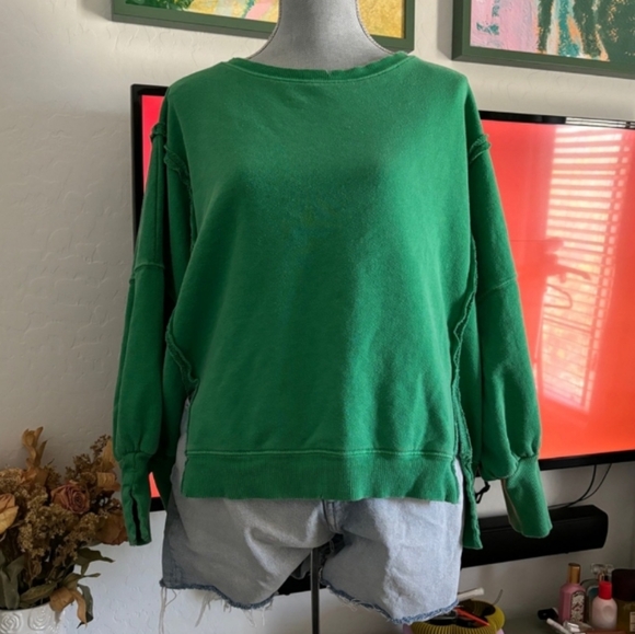 Free People Sweaters - NWT FREE  PEOPLE CAMDEN TENNS GREEN SIZE MEDIUM